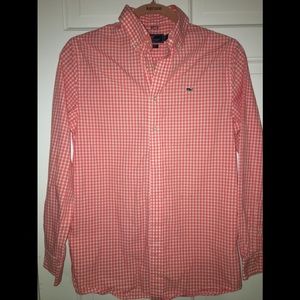 VV boys button down. Vibrant pink/ coral color